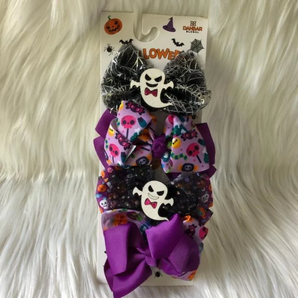 Set of 4 Halloween Hairbows
